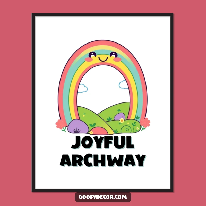 Funny Rainbow Digital Art - Instant Cheerful Decor for Your Walls!