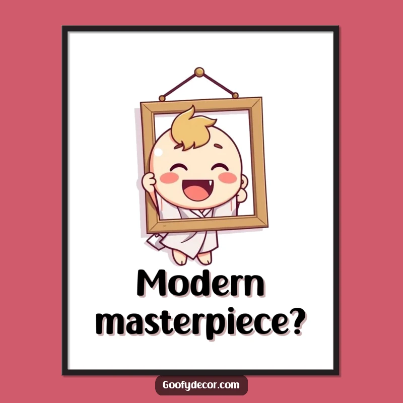 Funny Crooked Picture Digital Art - Hilarious Decor Print Gift