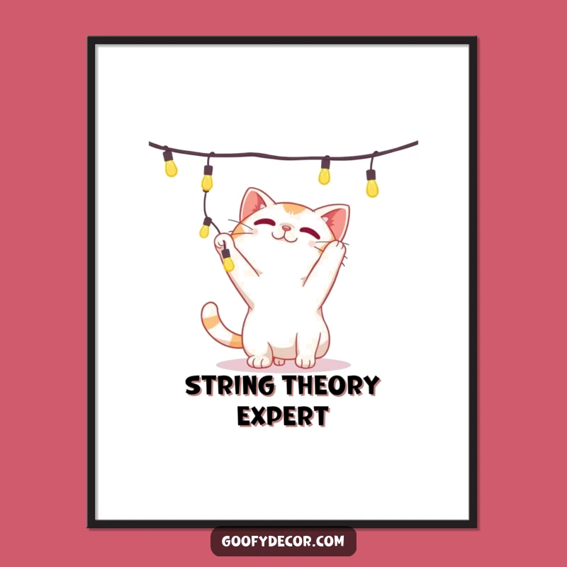 Funny Cat Digital Art: Batting Lights, A Virtual Funny Gift!