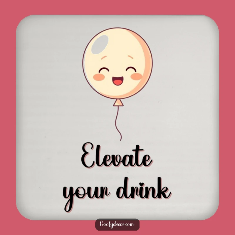 Funny Cheerful Coaster: Balloon Character Floating Art, Perfect Funny Gift for Any Table