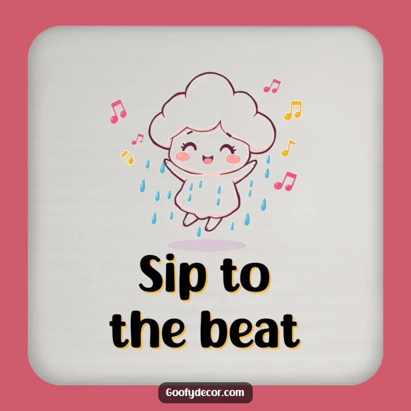 Funny Dancing Cloud Coaster - Protect Surfaces with Musical Charm!