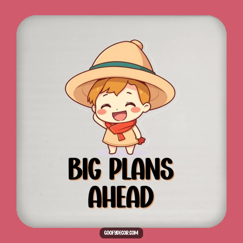 Funny Grinning Character Hat Coaster - Cheers to Style and Humor