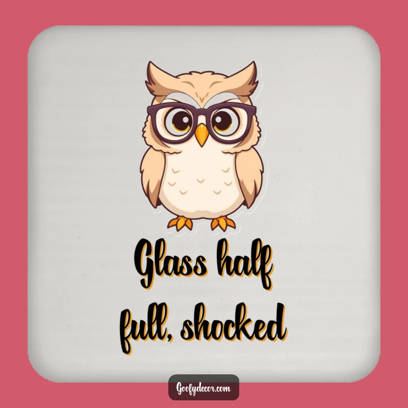 Funny Owl Coaster: Protect Surfaces with Intellectual Charm