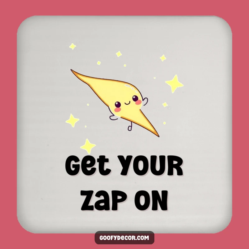 Funny Lightning Bolt Drink Coaster - Protect Surfaces with Cosmic Style, Gift