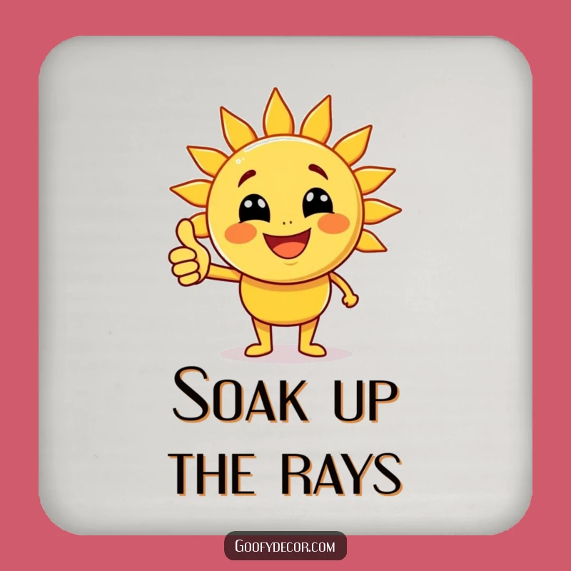Funny Sun Coasters: Joyful Character Protecting Surfaces with Sunshine