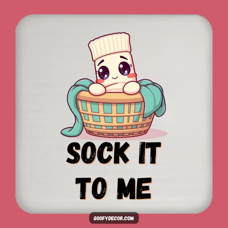 Funny Sock Protector Coaster: Hilarious Cartoon Sock Barware Gift