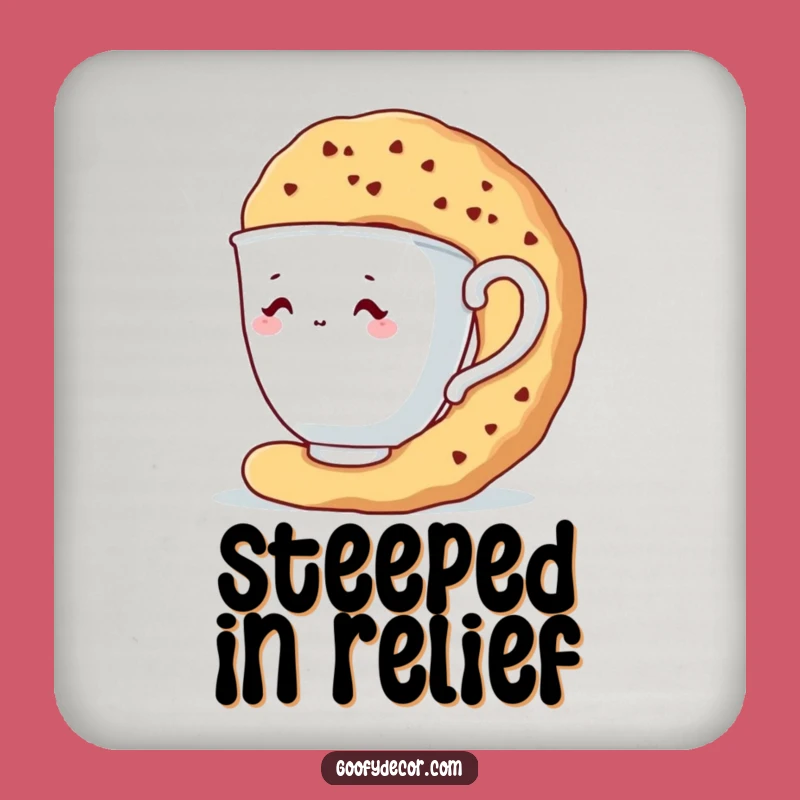 Funny Shy Teacup Coaster: Protect Surfaces with Hiding Character Humor, Great Funny Gift