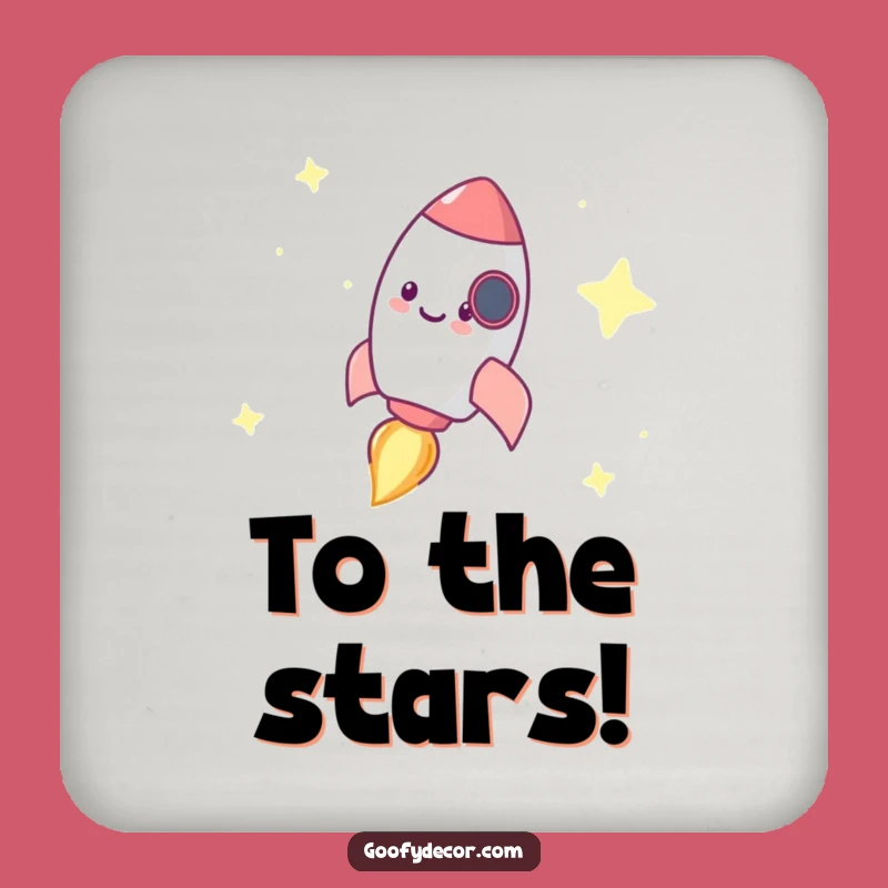 Funny Rocket Coasters: Cosmic Protection, A Chic Funny Gift!