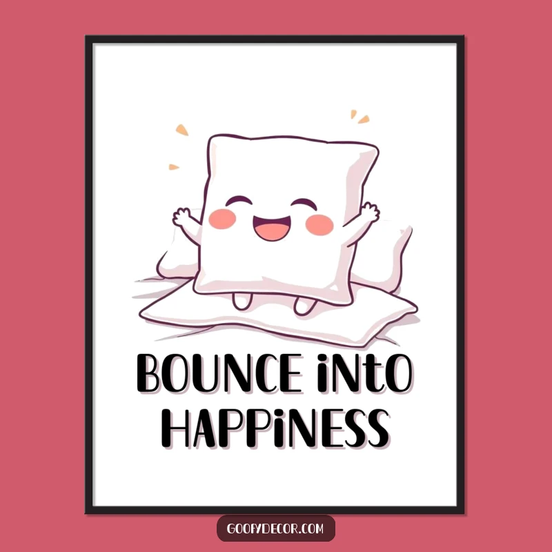 Funny Giggling Pillow Poster: Add Uncontrollable Joy to Your Walls