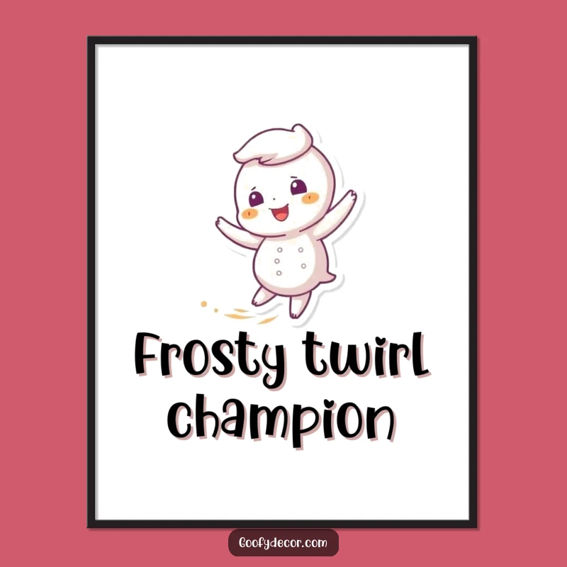 Funny Giggling Snowflake Poster, Bring Winter's Joyful Chill Home