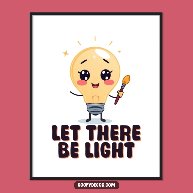 Funny Lightbulb Poster: Brighten Your Space with Artistic Inspiration