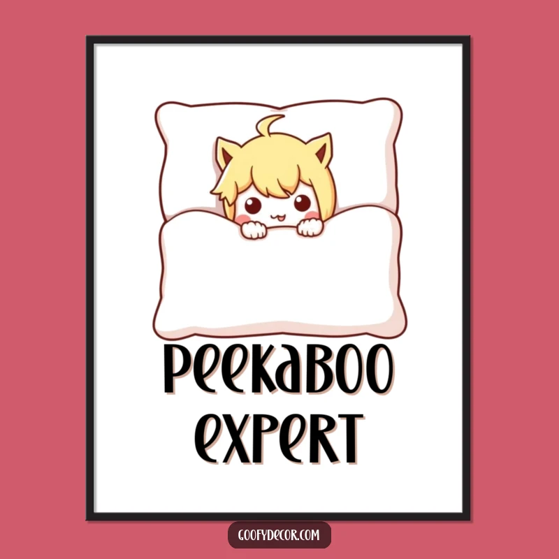 Funny Mischievous Character Poster - Playful Wall Art for Whimsical Spaces