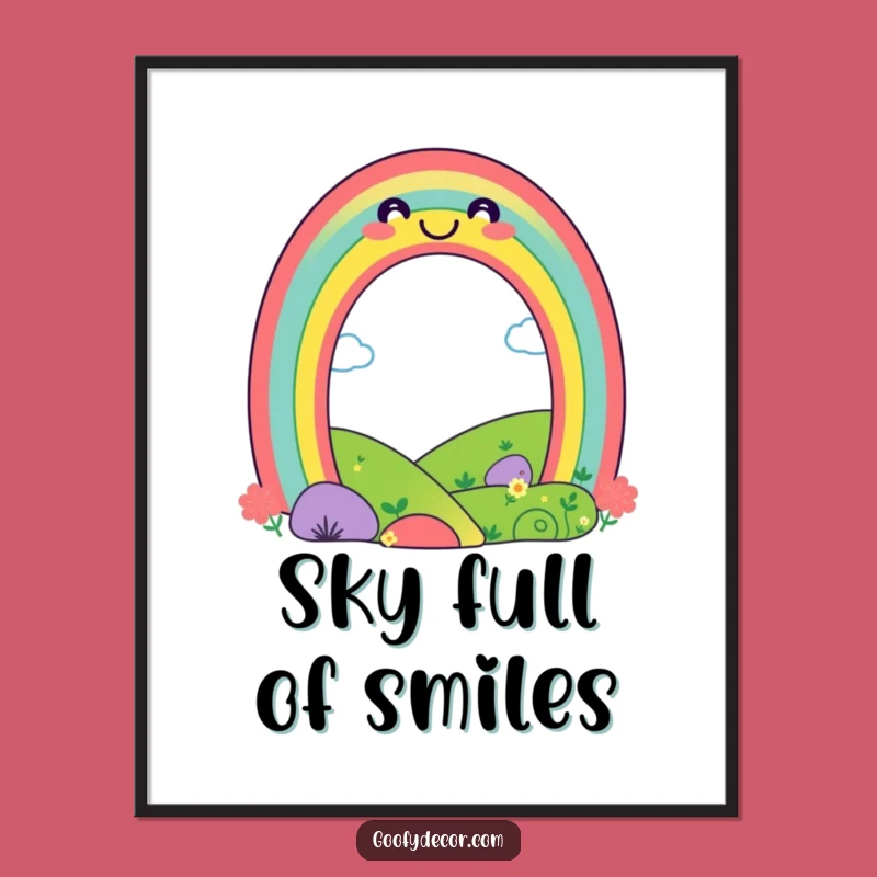Funny Rainbow Poster - Vibrant Wall Art for Joyful Spaces
