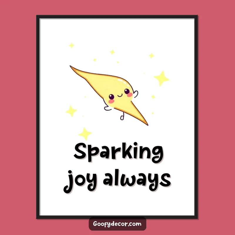 Funny Lightning Bolt Poster - Decorate with Cosmic Energy, Cool Gift