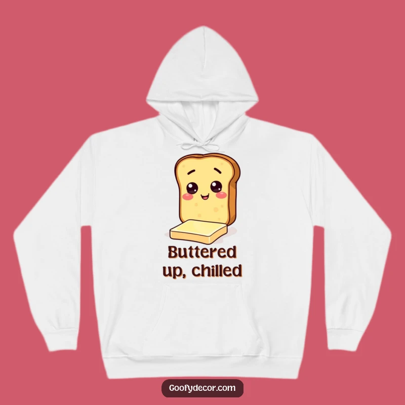 Funny Toast Butter Slide Hoodie: Cozy Breakfast, Warm & Comical Funny Gift