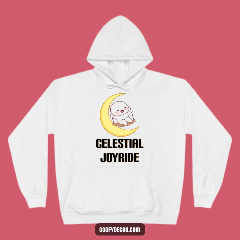 Funny Laughing Moon Hoodie - Cozy Celestial Nights, Awesome Gift