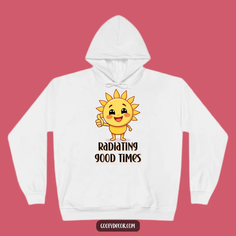 Cozy Funny Sun Hoodie: Joyful Character Spreading Warmth and Smiles