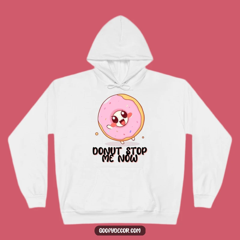 Cozy Funny Kawaii Donut Hoodie: Joyful Somersaulting Donut Sweatshirt, Perfect Funny Gift