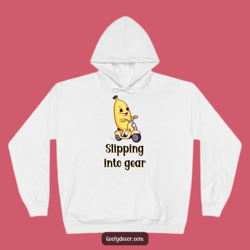 Funny Banana Scooter Hoodie: Cozy Ride, Warm & Comical, Great Funny Gift