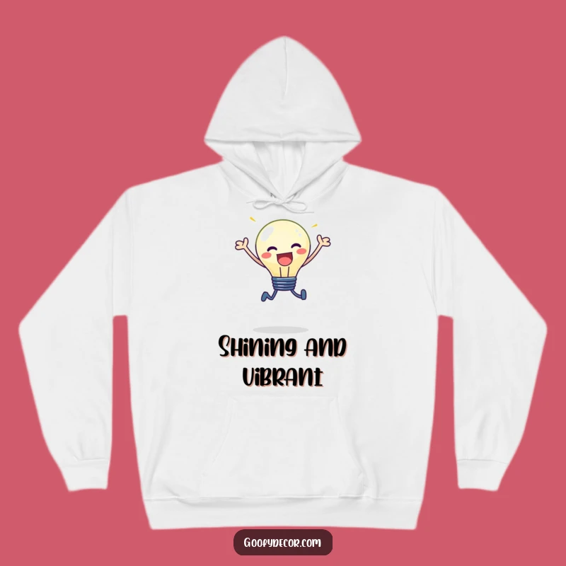 Funny Kawaii Lightbulb Leap Hoodie: Cozy Glow & Joy - Ideal Funny Gift!