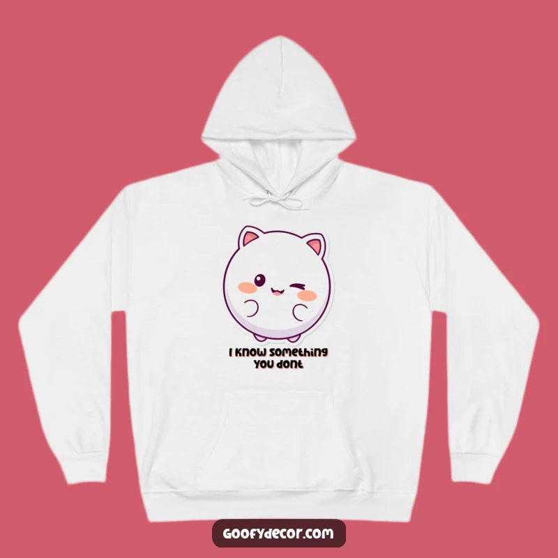Funny Winking Character Hoodie - Cozy & Playful Smiling Face Sweatshirt Gift