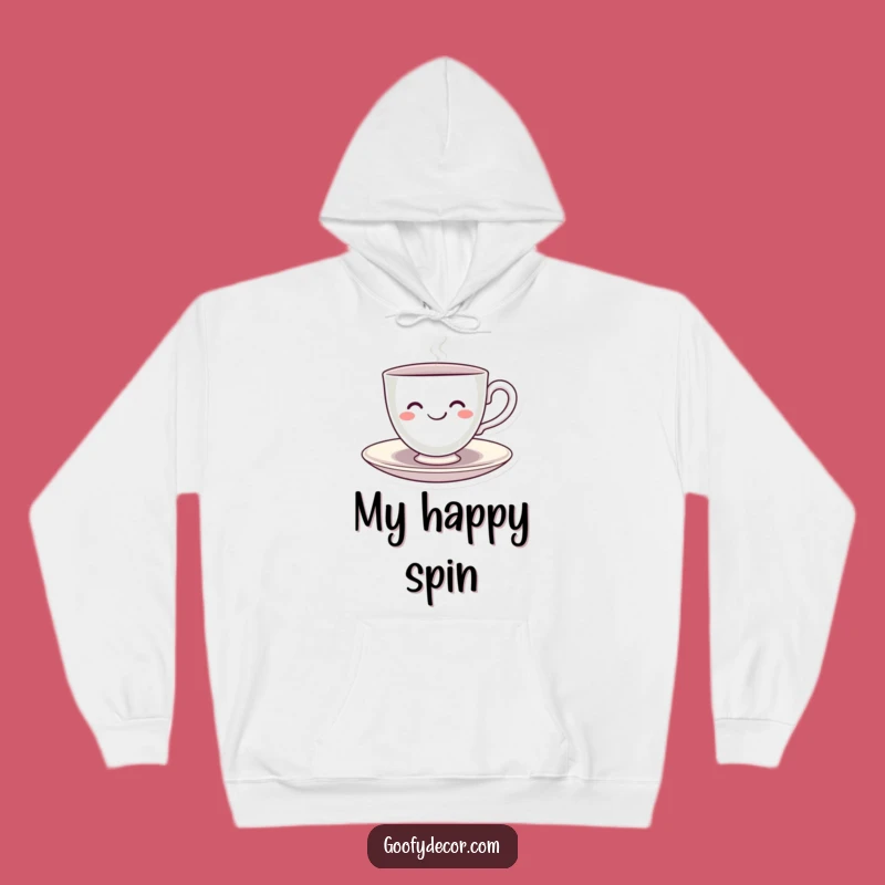 Funny Kawaii Teacup Hoodie: Cozy Smiling Cup Apparel for Relaxation