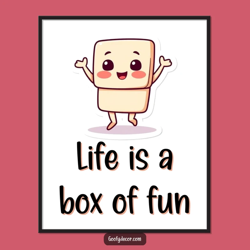 Free Printable Wall Art: Jigging Square Pal, Fun Downloadable Decor Gift