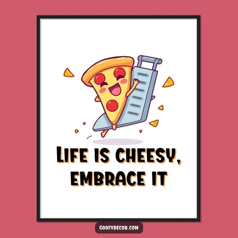 Free Printable Wall Art: Pizza Grater LOL Chaotic Fun Decor