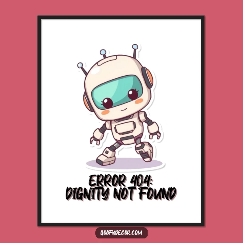 Free Printable Wall Art: Robot Tripping Funny Downloadable Art Gift