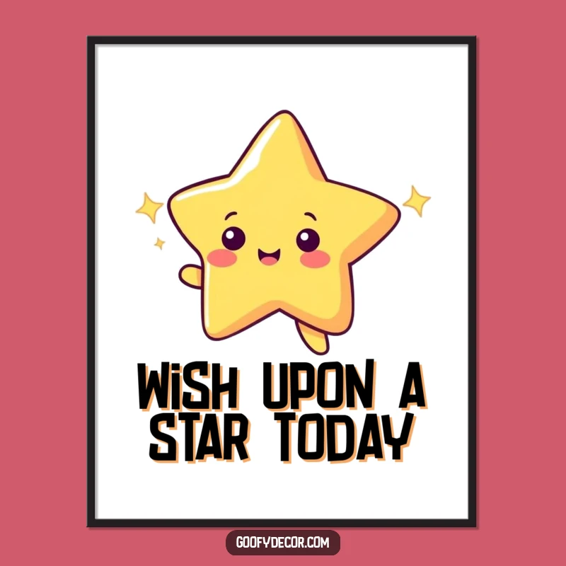 Free Printable Wall Art: Shooting Star Wishful Sparkle - Downloadable Funny Art for Home