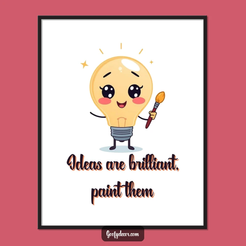 Funny Free Printable Lightbulb Art: Creative Idea Decor, Downloadable Gift