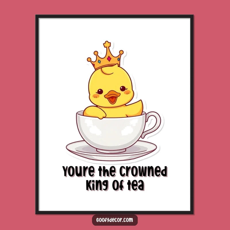 Funny Free Printable Rubber Ducky Art: Royal Teacup Sailing, Downloadable