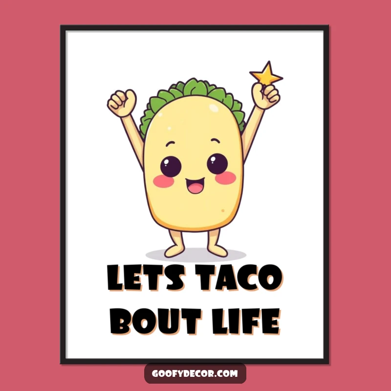 Free Printable Wall Art: Triumphant Taco Victory LOL Decor