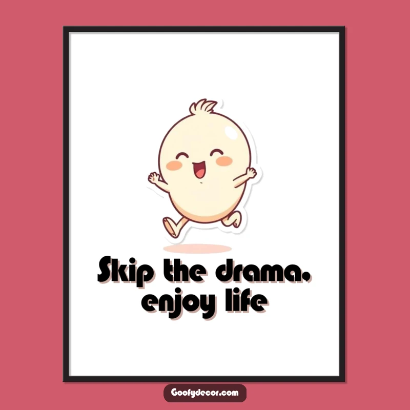 Free Printable Wall Art: Skipping Round Pal, Joyful Downloadable Decor Gift