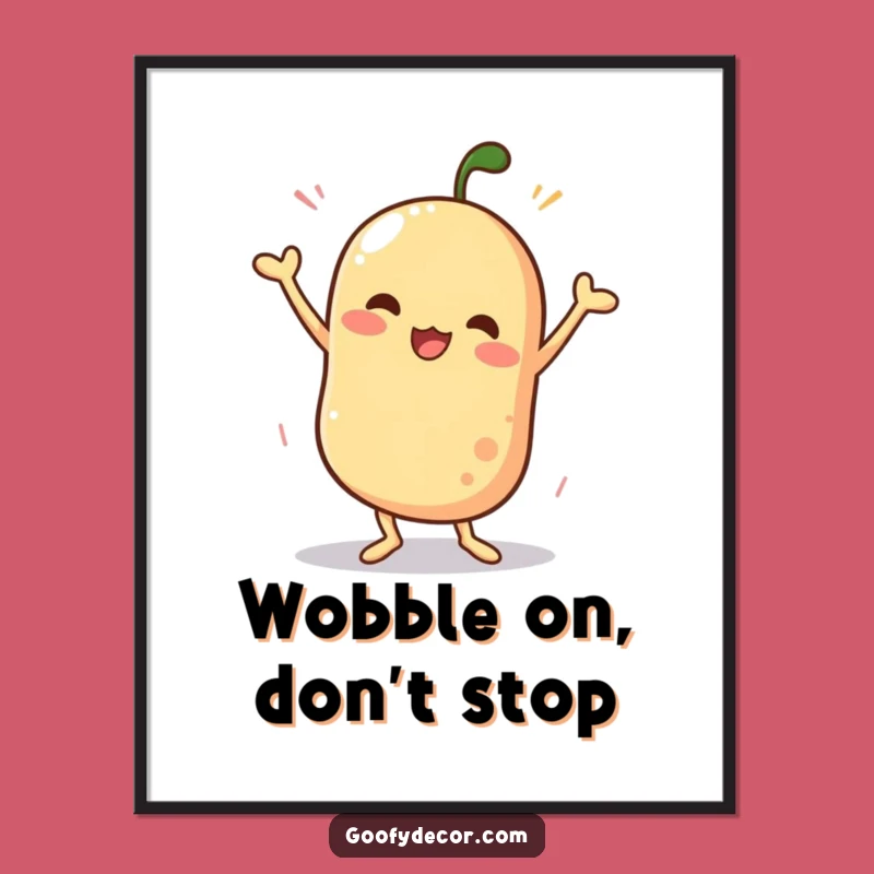 Free Printable Wall Art: Wobbly Dancer, Silly Downloadable Decor Gift