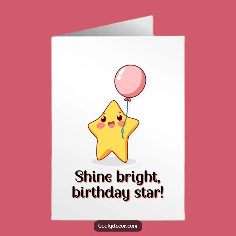 Birthday Card Free Printable: Bouncing Star Balloon Party Fun