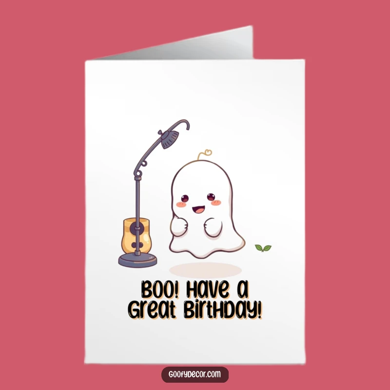 Free Printable Ghost Birthday Card: Playful Hide & Seek Humorous Downloadable
