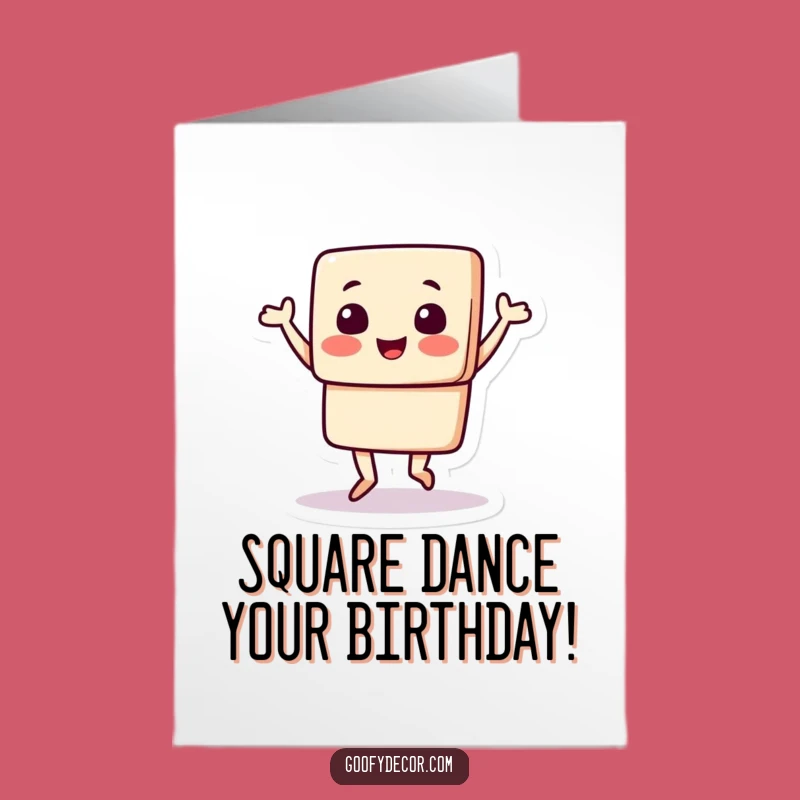 Free Printable Funny Birthday Card: Jigging Square Pal, Joyful Download Gift