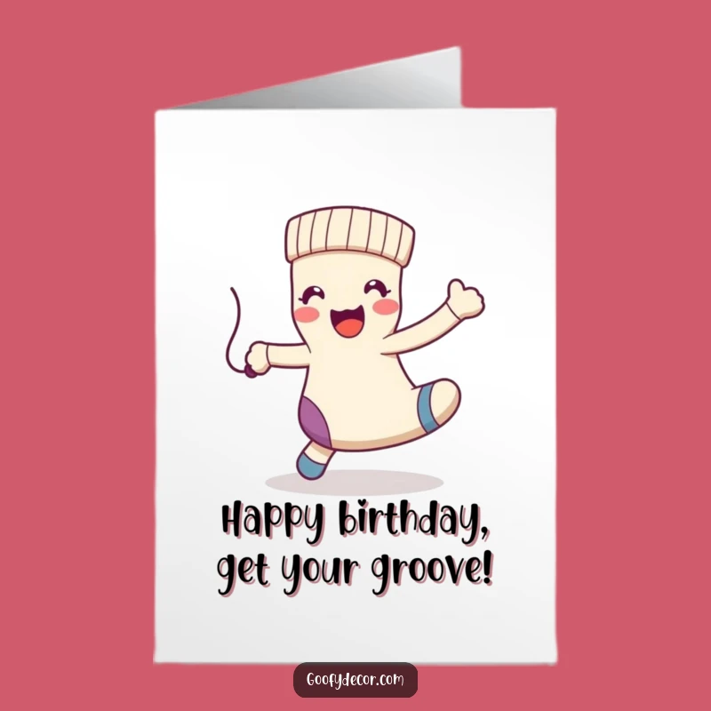 Free Printable Kawaii Sock Birthday Card - Dancing With Joy Downloadable Funny Gift