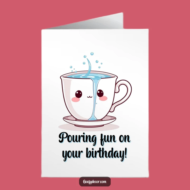 Free Printable Teacup Birthday Card: Sparkling Fun Celebration Downloadable Gift