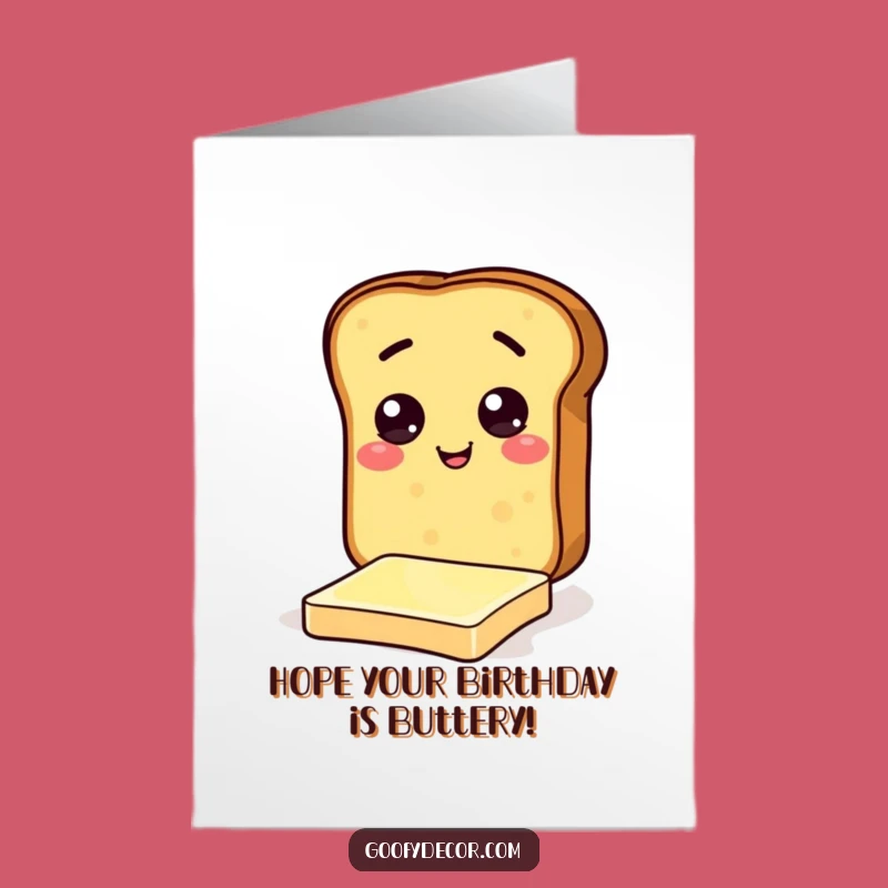 Funny Free Printable Birthday Card: Toast Butter Slide, Hilarious Downloadable Gift
