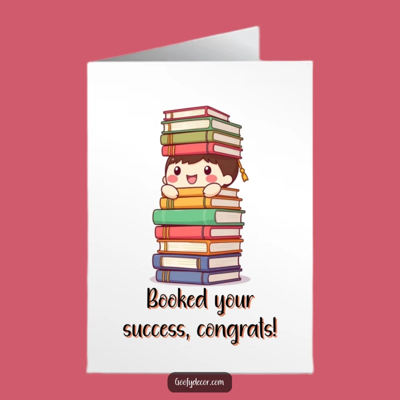 Free Printable Congrats Card: Book Balance Master Funny Downloadable