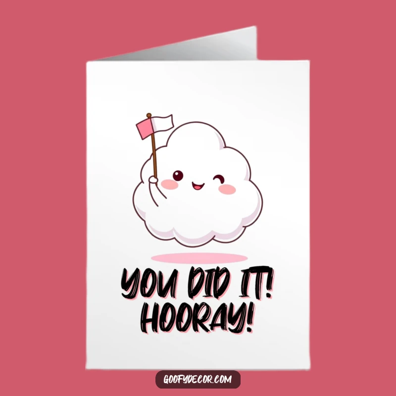 Free Printable Cloud Congrats Card: Funny Downloadable Gift for Sunny Achievements
