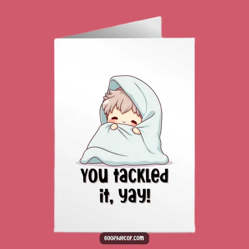 Free Printable Congrats Card: Blanket Battle, Celebrate Small Victories!