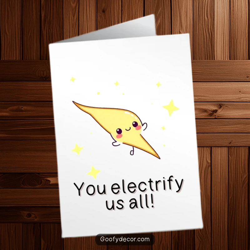 Funny free printable congratulations card showing a speedy lightning bolt character streaking across a dark, starry sky, celebrating a success.