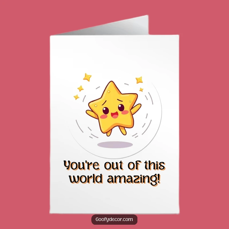 Free Printable Funny Star Congrats Card: Dizzy Success, Downloadable Achievement Gift