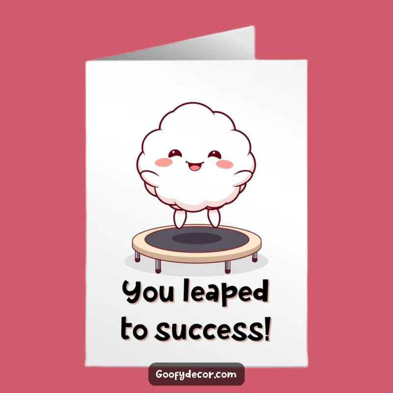 Free Printable Kawaii Cloud Card: Goofy Grin Congrats! Hilarious Downloadable for Any Achievement
