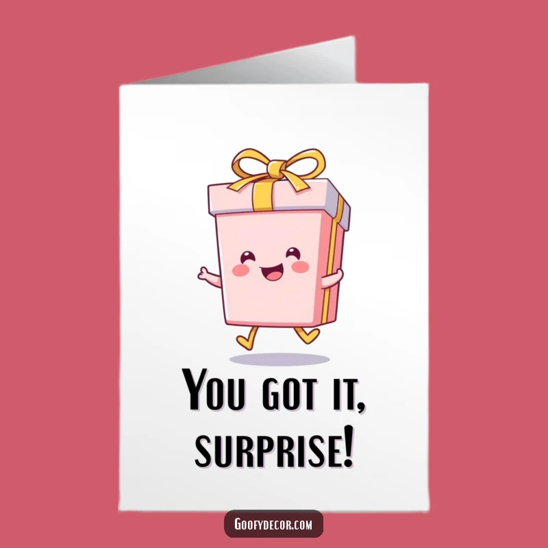 Free Printable Kawaii Gift Box Congrats Card - Skipping With Success Downloadable