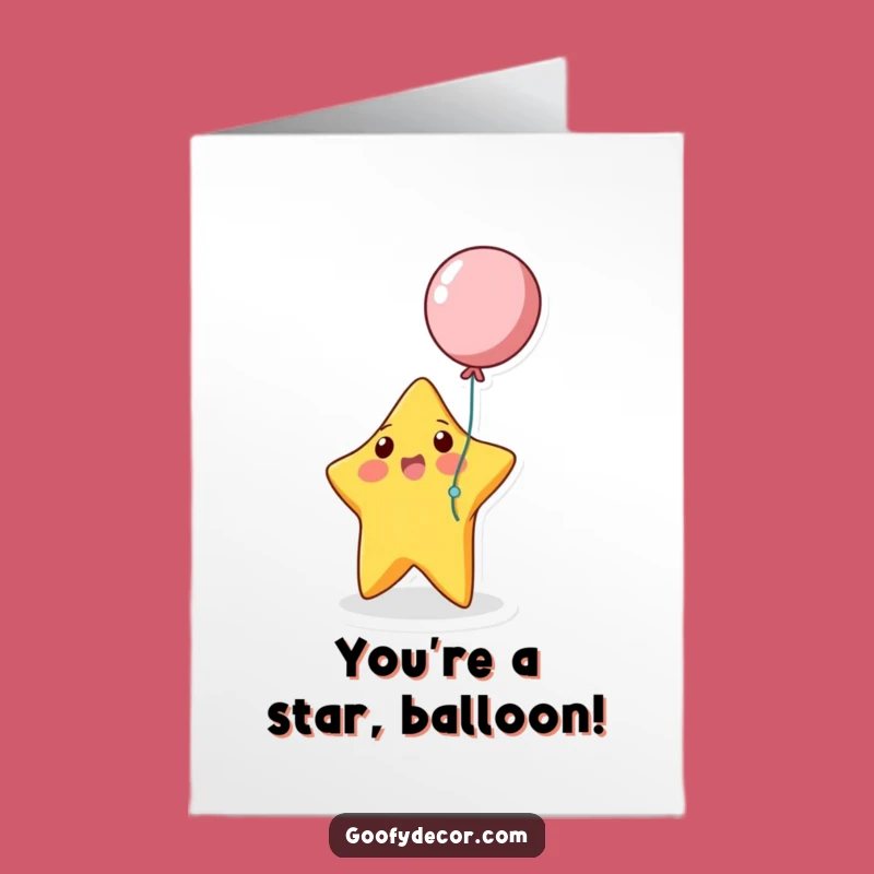 Free Printable Congrats Card: Star's Playful Balloon Celebration
