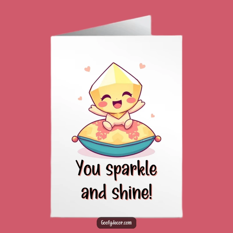 Free Printable Giggling Gem Congrats Card - Sparkling & Funny Download